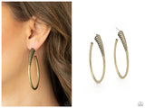 Fully Loaded - Brass Hoop Earring