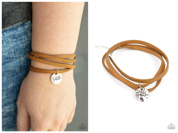 Wonderfully Worded - Brown Bracelet