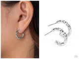 Wandering Wreaths - Silver Hoop Earring