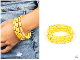 Radiantly Retro - Yellow Bracelet