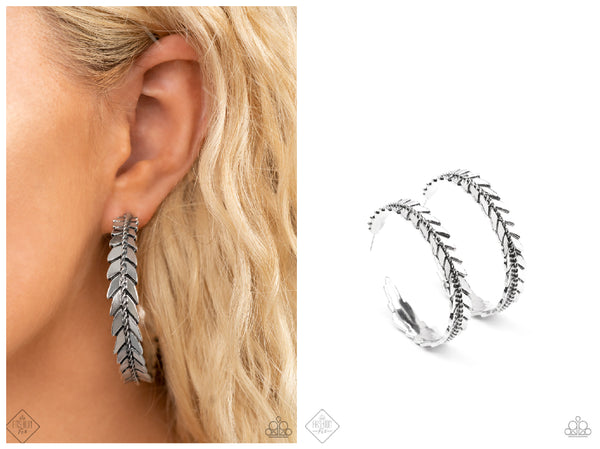 Flew The Nest - Silver Hoop Earring