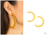 In The Clear - Orange Hoop Earring