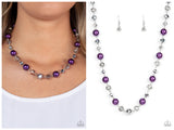 Decked Out Dazzle - Purple Necklace