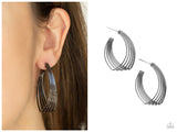 Industrial Illusion - Black Hoop Earring