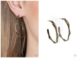 Coveted Curves - Brass Hoop Earring