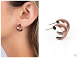 Burnished Beauty - Copper Hoop Earring