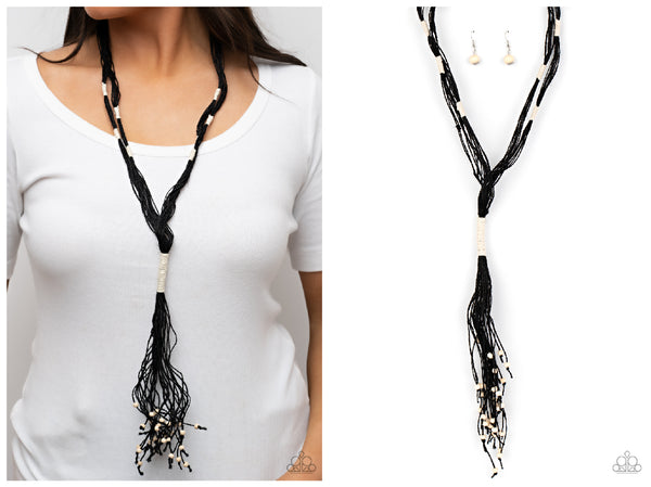 Whimsically Whipped - Black Necklace