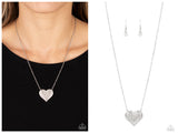 Spellbinding Sweetheart - White Necklace