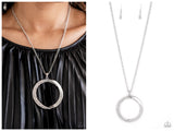 Encrusted Elegance - White Necklace