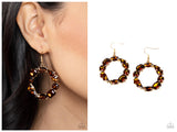 GLOWING in Circles - Brown Earring