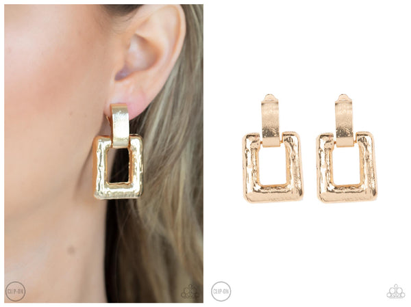 15 Minutes of FRAME - Gold Clip-on Earring