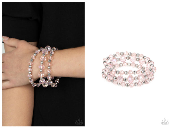 Eiffel Tower Tryst - Pink Bracelet