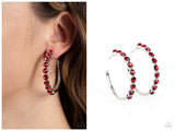 Photo Finish - Red Hoop Earring