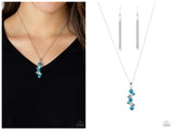 Classically Clustered - Blue Necklace