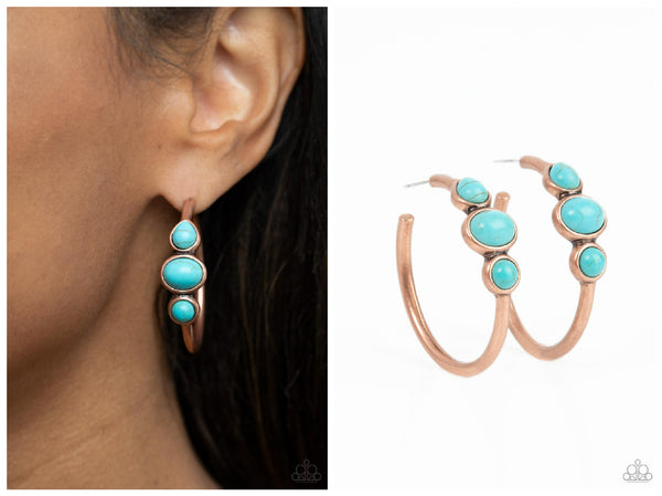 Dusky Charmer - Copper Hoop Earring