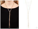 Impressively Icy - Gold Necklace