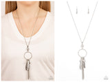 Tastefully Tasseled - White Necklace