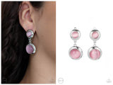 Subtle Smolder - Pink Clip-on Earring