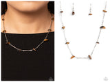 Chiseled Construction - Brown Necklace