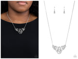 Thunderstruck Teardrops - White Necklace