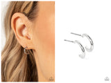 Skip the Small Talk - Silver Hoop Earring