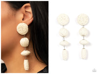 Twine Tango - White Post Earring