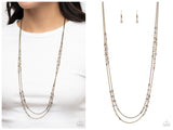Petitely Prismatic - Brass Necklace