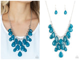 Front Row Flamboyance - Blue Necklace