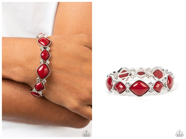 Boldly BEAD-azzled - Red Bracelet