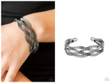 Get Your Wires Crossed - Black Bracelet