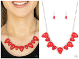 Pampered Poolside - Red Necklace