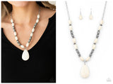 Blazing Saddles - White Necklace