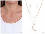 Modern Moonbeam - Rose Gold Necklace