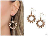 Champagne Bubbles - Brass Earring