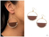 Lavishly Laid Back - Brown Earring
