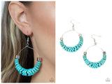 Capriciously Crimped - Blue Earring