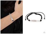 To Live, To Learn, To Love - Black Bracelet