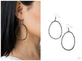 OVAL-ruled! - Black Earring