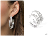 Cosmopolitan Cool - White Hoop Earring