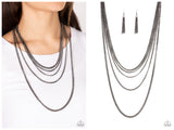 Top of the Food Chain - Black Necklace