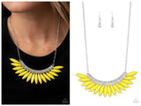 Flauntable Flamboyance - Yellow Necklace