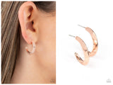 BEVEL Up - Rose Gold Hoop Earring