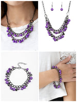 Purple and Gunmetal Set