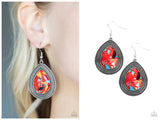 Terrazzo Tundra - Red Earring