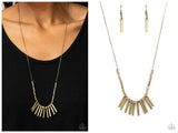 Rustic Hot Rod - Brass Necklace