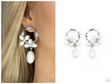 Elegant Expo - White Post Earring
