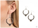 Textured Twinkle - Brown Earring