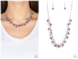 Soft-Hearted Shimmer - Purple Necklace