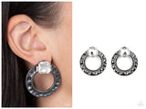 Smoldering Scintillation - Black Post Earring