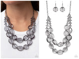 Icy Illumination - Black Necklace
